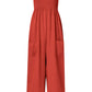 Smocked Spaghetti Strap Wide Leg Jumpsuit