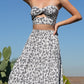 Twist Crop Top And Tiered Maxi Skirt Set