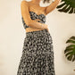 Twist Crop Top And Tiered Maxi Skirt Set