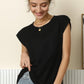 Ninexis Round Neck Cap Sleeve T-Shirt