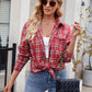 Mandy Plaid Button Up Long Sleeve Shirt