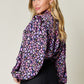 Double Take Full Size Printed Long Sleeve Blouse