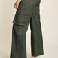 Davi & Dani Flap Pocket Mid Rise Cargo Pants