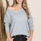 Reborn J V Neck Long Sleeve Top