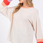 SAGE + FIG Color Block Waffle Knit T-Shirt