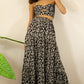 Twist Crop Top And Tiered Maxi Skirt Set