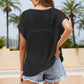 Double Take Openwork Round Neck Short Sleeve Knit Cover Up