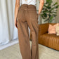 RFM Full Size High Rise Garment Dye Wide Leg Jeans