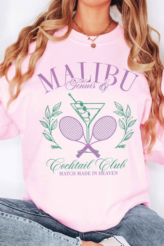 Malibu Tennis and Cocktail Club Graphic Sweatshirt