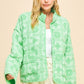 Davi & Dani Vintage Print Open Front Jacket with Pockets