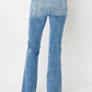 Judy Blue Full Size Distressed Raw Hem Bootcut Jeans