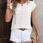 Rolled Cap Sleeve Round Neck Sweater Vest