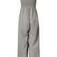 Smocked Spaghetti Strap Wide Leg Jumpsuit