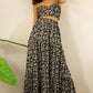 Twist Crop Top And Tiered Maxi Skirt Set