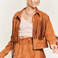 Suede studded fringe jacket PLUS JJO5009P