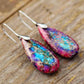 Handmade Teardrop Shape Natural Stone Dangle Earrings