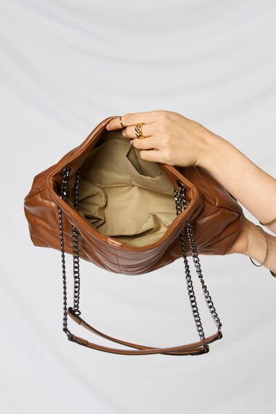 SHOMICO PU Leather Chain Handbag