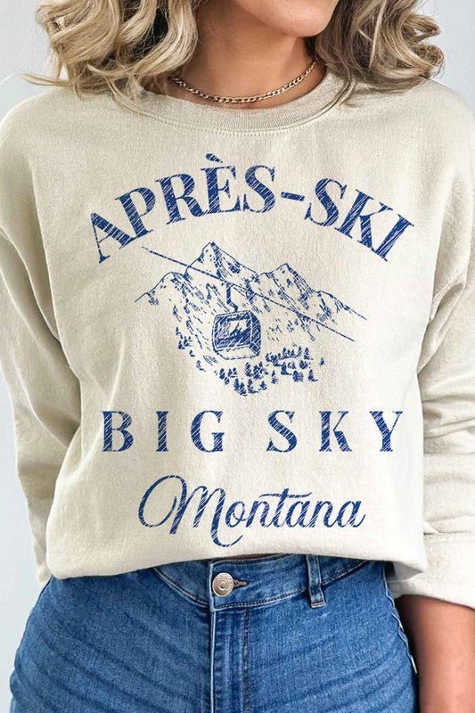 Apres Ski Big Sky Montana Graphic Sweatshirt - Emmie Gray Boutique