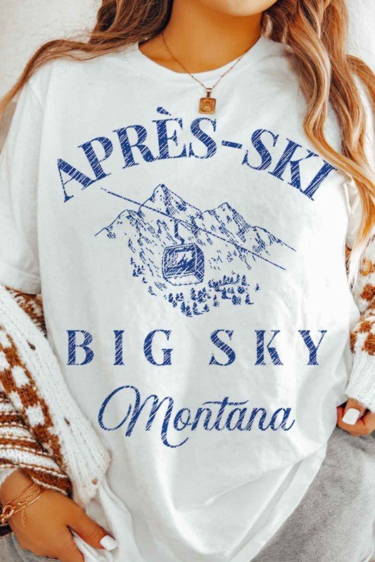 Apres Ski Big Sky Montana Graphic Tee - Emmie Gray Boutique