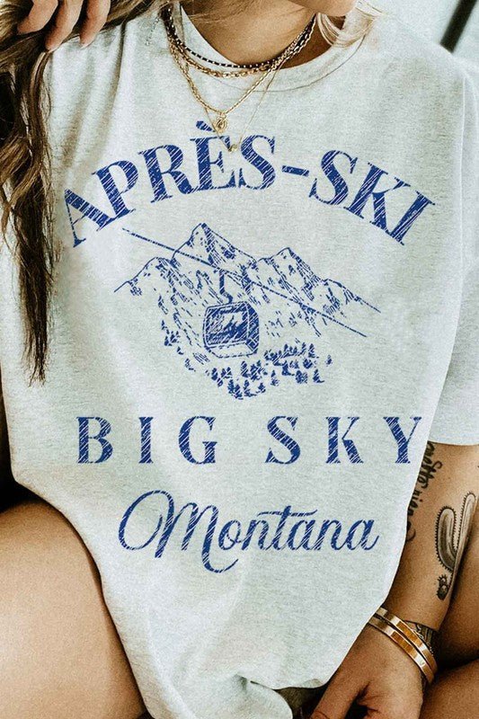 Apres Ski Big Sky Montana Graphic Tee - Emmie Gray Boutique