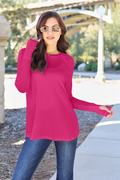 Basic Bae Full Size Round Neck Long Sleeve T-Shirt - Emmie Gray Boutique