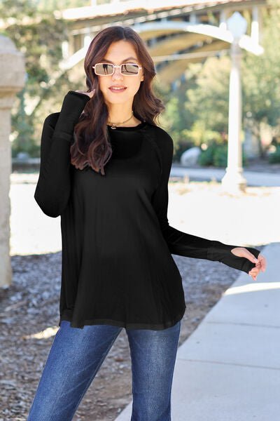 Basic Bae Full Size Round Neck Long Sleeve T-Shirt - Emmie Gray Boutique