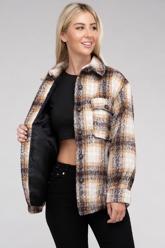 Cozy Plaid Flannel Shacket - Emmie Gray Boutique