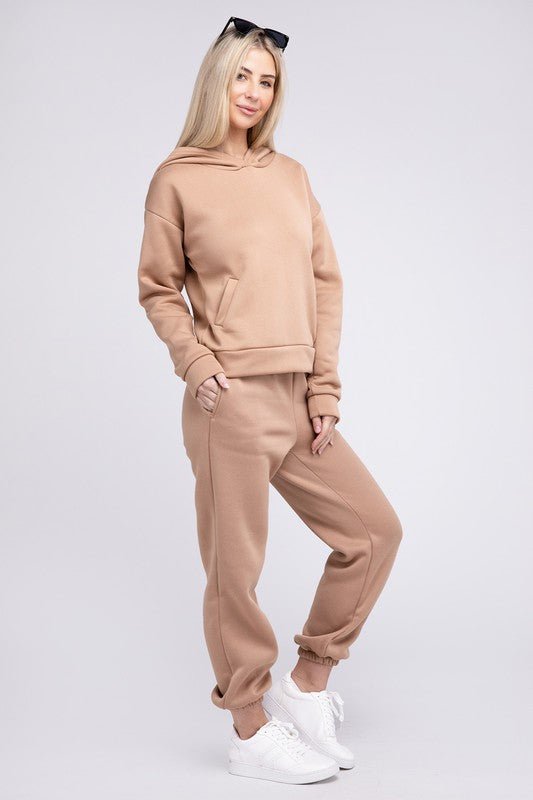 Drop Shoulder Hoodie & Pants - Emmie Gray Boutique