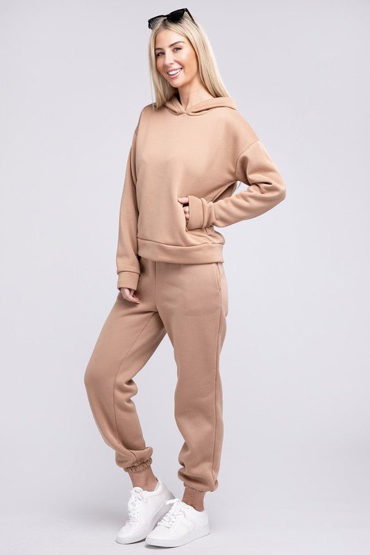 Drop Shoulder Hoodie & Pants - Emmie Gray Boutique