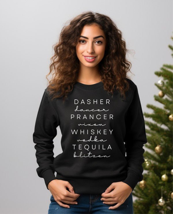 Drunken Reindeer Team Crew Neck Sweatshirt - Emmie Gray Boutique