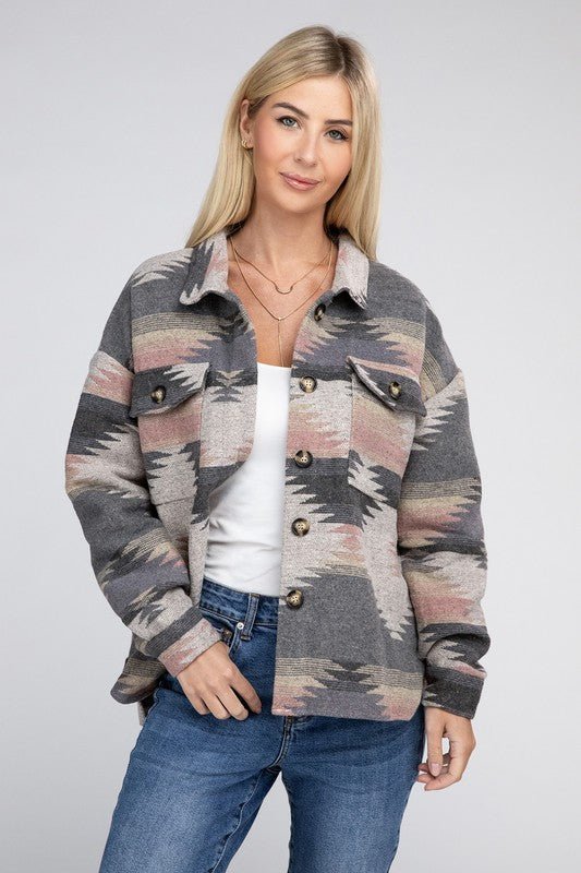 Geometric Pattern Jacket - Emmie Gray Boutique