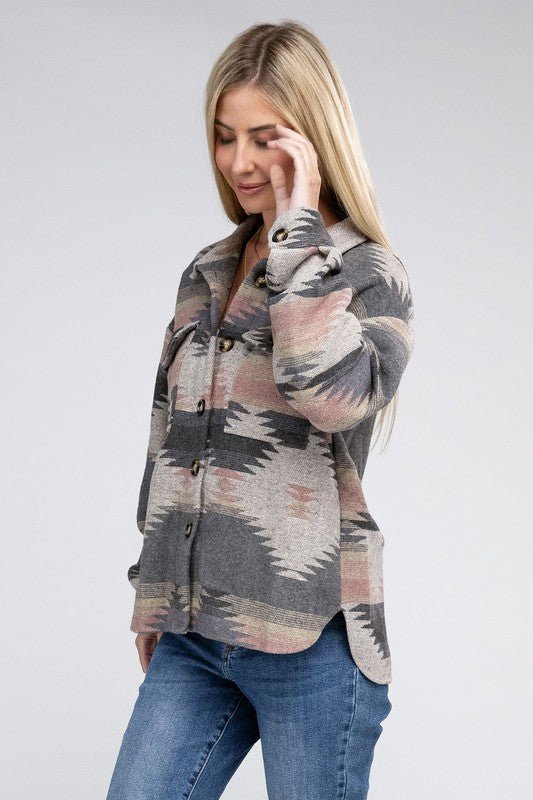 Geometric Pattern Jacket - Emmie Gray Boutique