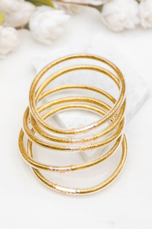 Glitter Jelly Bangle Bracelets - Emmie Gray Boutique