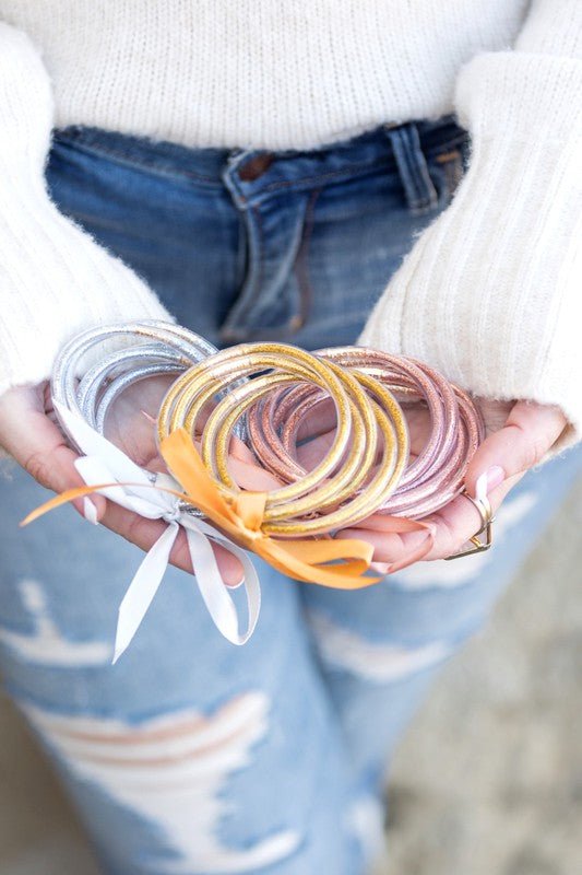 Glitter Jelly Bangle Bracelets - Emmie Gray Boutique