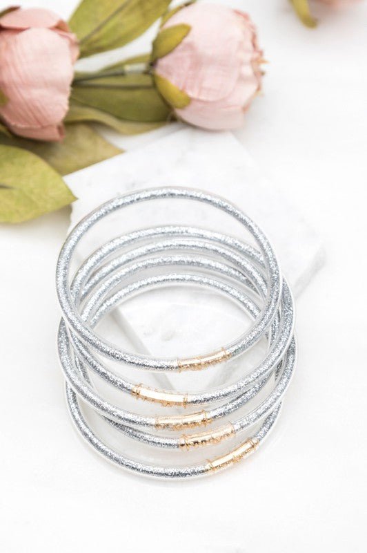 Glitter Jelly Bangle Bracelets - Emmie Gray Boutique