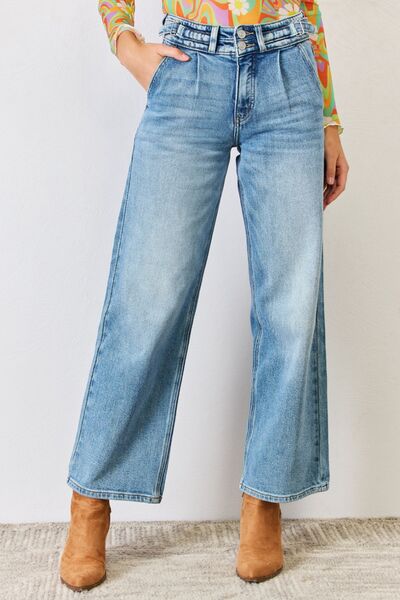 Kancan High Waist Wide Leg Jeans - Emmie Gray Boutique